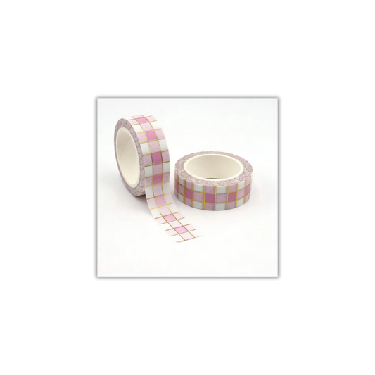 Pink and Gold Striped Washi Tape