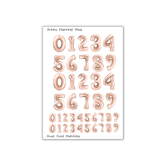 Rose Gold Numbers