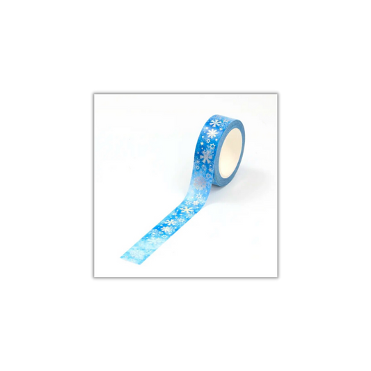 Silver Foil Snowflake Washi Tape