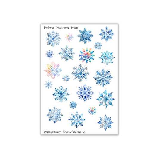 Watercolor Snowflakes 2