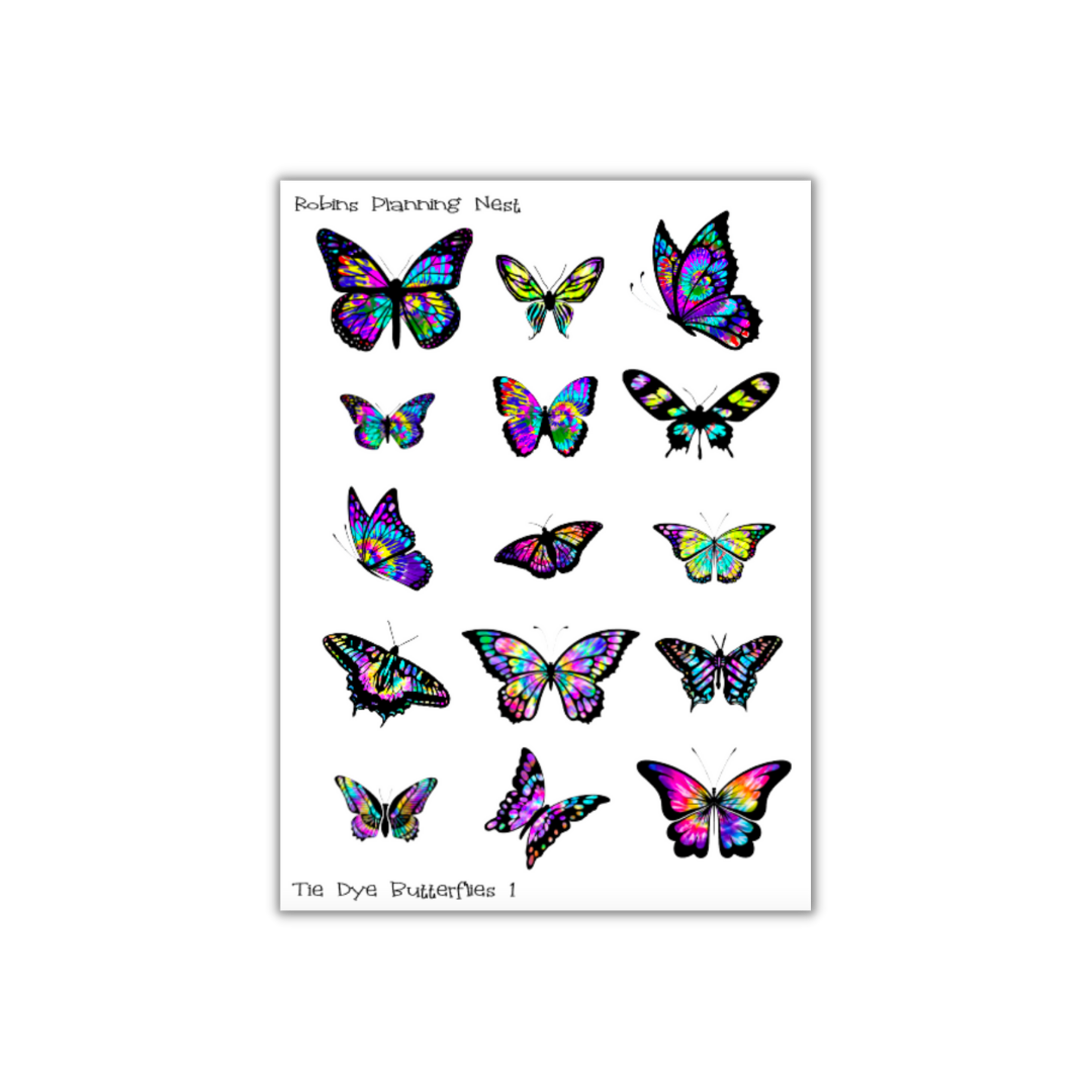 Tie Dye Butterflies 1