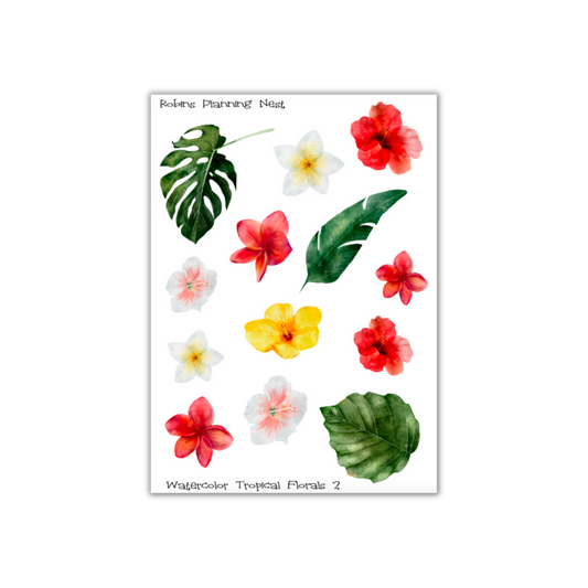 Watercolor Tropical Florals 2